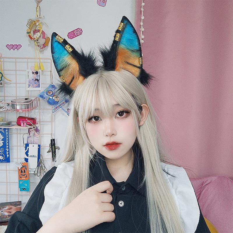 Simulation Plush Animal Ear Headgear Hair Accessories Comic Show Cosplay Ears Headband Dress Up Wolf Ear Headband