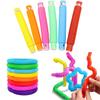 12 Pcs Glow Sticks Party Favors LED Light Up Pop Tubes Kids Toy Glow In The Dark Necklaces Bracelets Party Supplies for Birthday Christmas