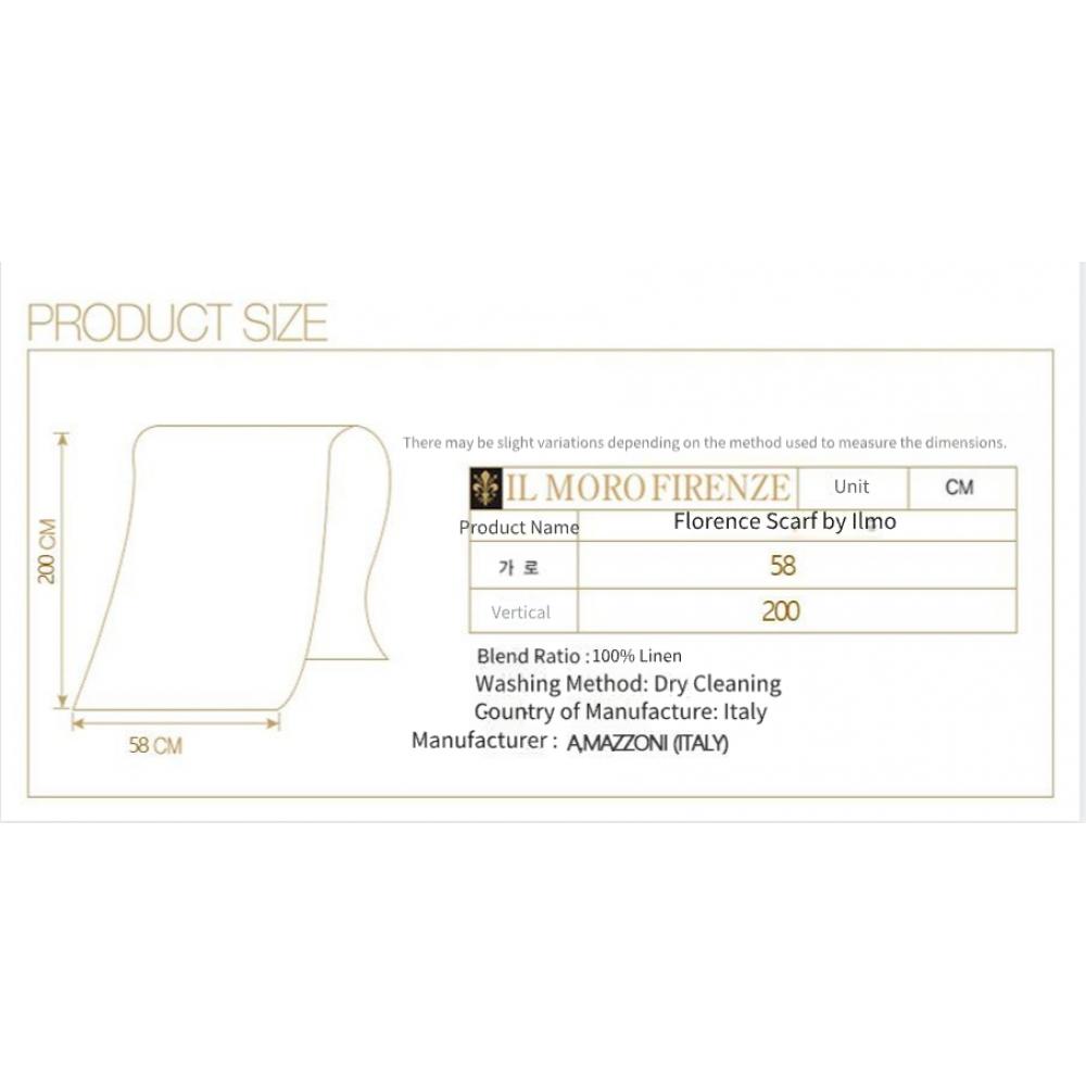 Il Moro Firenze Men Scarf Ivory Linen Lo25