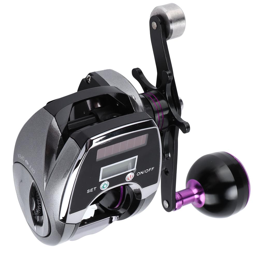 Waterproof Digital Display Baitcasting Reel 8.0:1 Speed Ratio 18+1 Bearing Number Fishing Reel Counter(Right Hand )