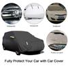 Car Dustproof Waterproof Cover Full Covers with Reflective Strip Sunscreen Protection Cover UV Scratch-Resistant for 4X4/SUV