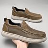 Mesh Shoes Men's Summer Breathable Soft-soled Driving Mesh Shoes Men's Hollow Non-slip Casual