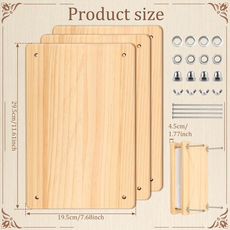 Book Press Bamboo Wood Book Binding Press Portable Paper Press for Bookbinding Practical Book Binding Tools for Craft
