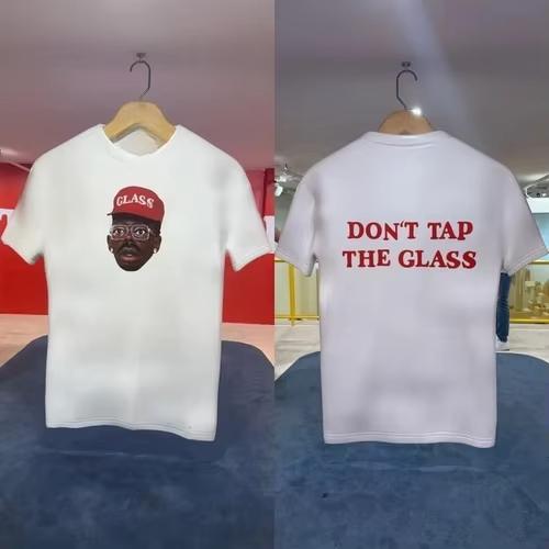 2025 Tyler The Creator Golfwang Merch Don’t Tap The Glass T-shirt 2 Sided Cotton Men's and Women's Same Streetwear