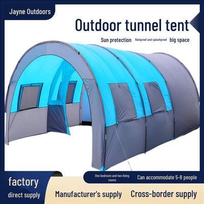 Outdoor Tunnelzelt: Geräumiges 3-Raum-Design für Camping, Bestseller-Mehrpersonen-Teamzelt