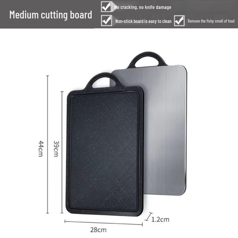 304 Stainless Steel & Silicone Double-Sided Cutting Board