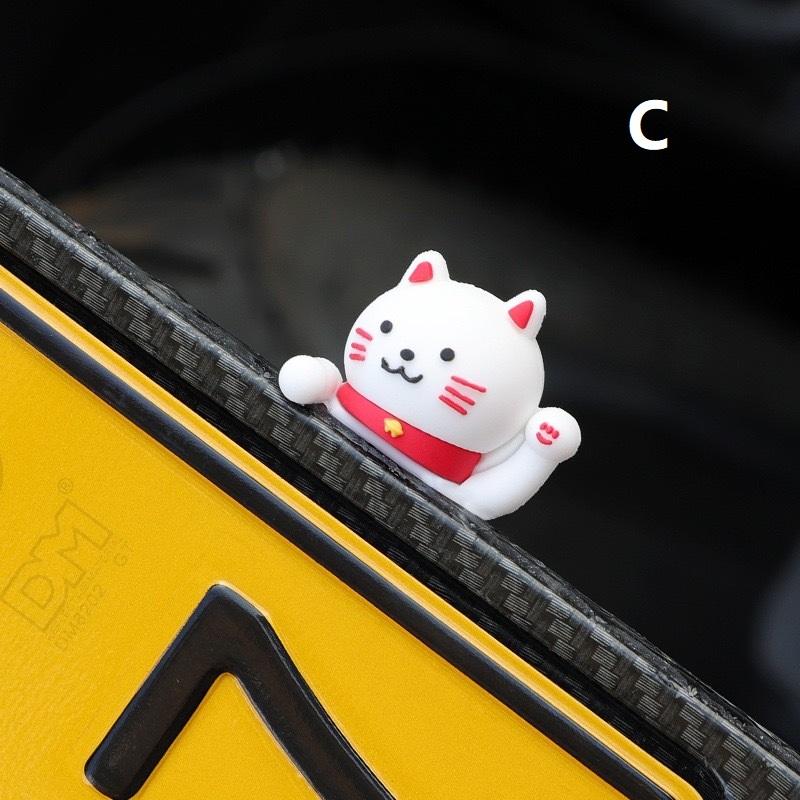 

Motorcycle Decorative Dolls Car Dashboard Decorative Stickers, License Plate Ornaments, Motorcycle Car Battery Car Stickers C