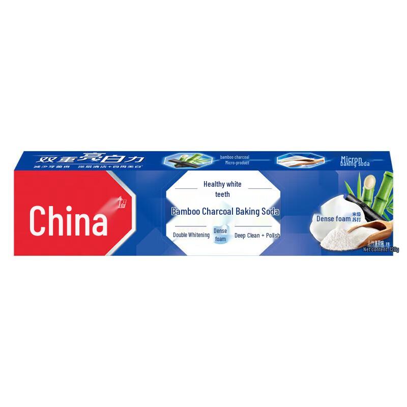 Zhonghua Healthy White Bamboo Charcoal Baking Soda Mint Toothpaste 3-Pack