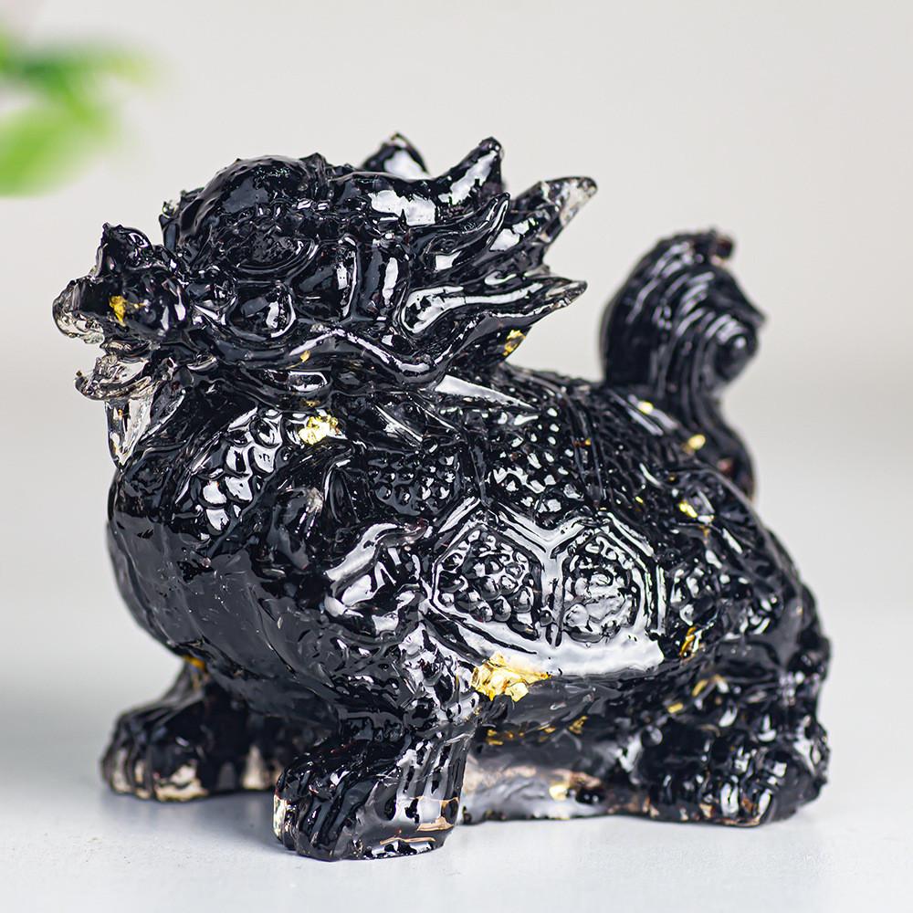 Crystal Turtle Resin Decor With Handcrafted Gemstone For Home Living Room Gift