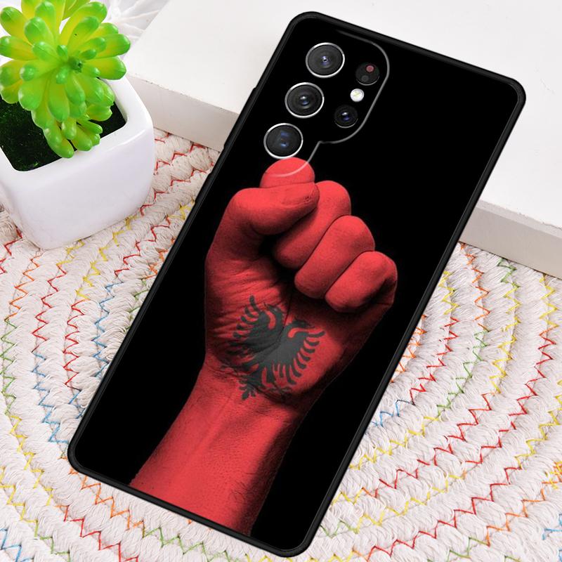 Albanian Flag Phone Case for Samsung Galaxy note 10 pro S26 Ultra S23 S24 FE S25 S21 S22 PLUS shockproof Cove