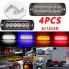 4 buc 12 LED Lumină Stroboscopică Auto Lumină Intermitentă de Urgență Telecomandă Wireless Remorcă Camion Poliție Lampă Semnalizare Flash Lampă de Avertizare 12V-24V