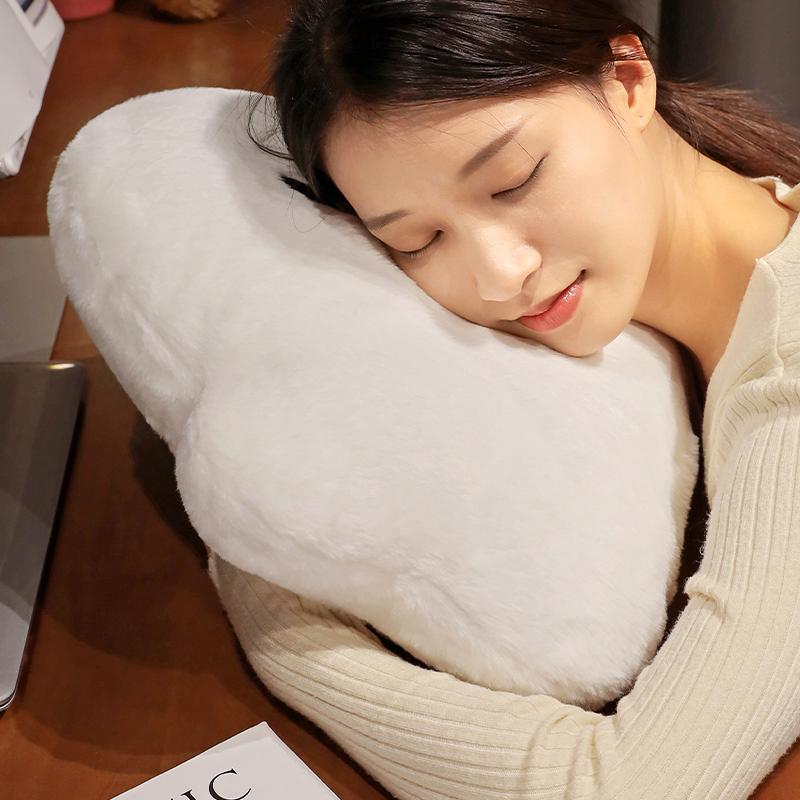 Ghost White Cloud Plush Pillow Dark Eyes Stuffed Cushion Sofa Chair Back Support Decor Halloween'S Day Party Present
