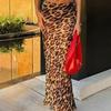 Women's leopard print fishtail skirt long casual hot-selling spring and summer printmaker skirt slim fit