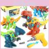Dinosaurier-Spielzeug für Kinder Zerlegbares Bau-Set mit Bohrmaschine und Aufbewahrungsbox