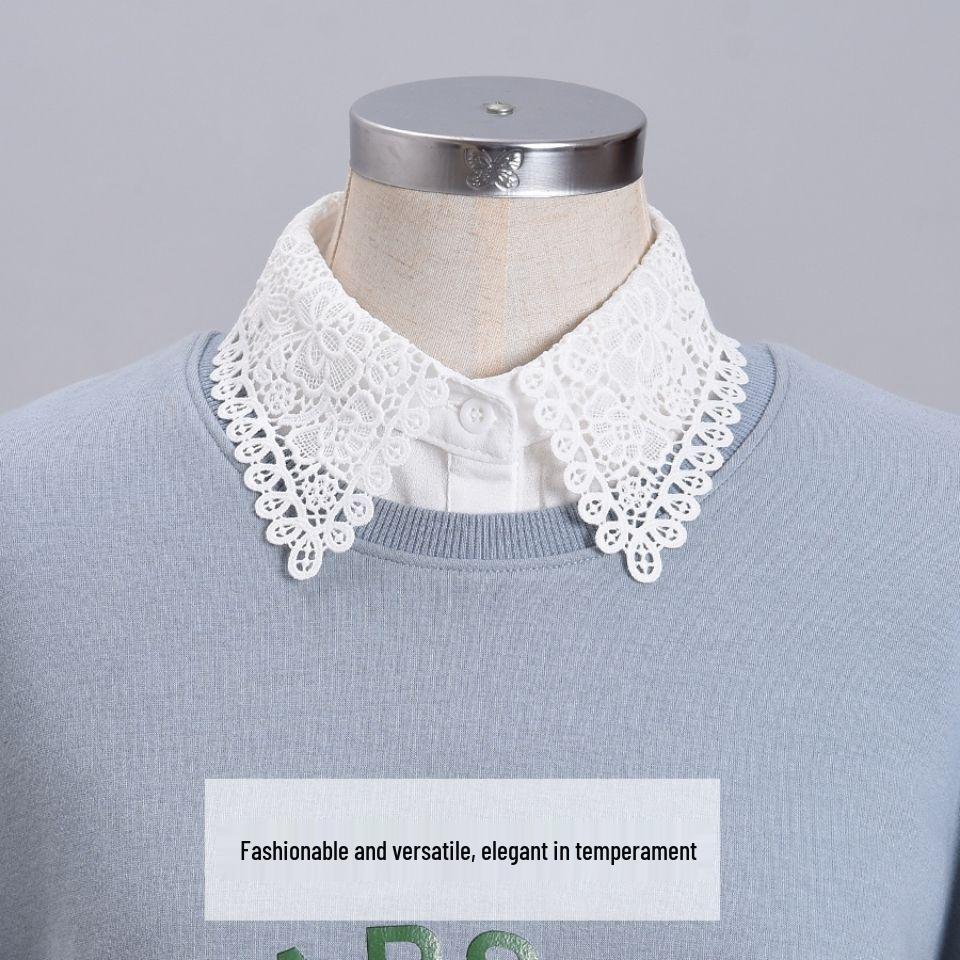 Girls' Lace Stand-Up Frill Collar: Autumn & Winter Versatile Decorative Shirt Layer 