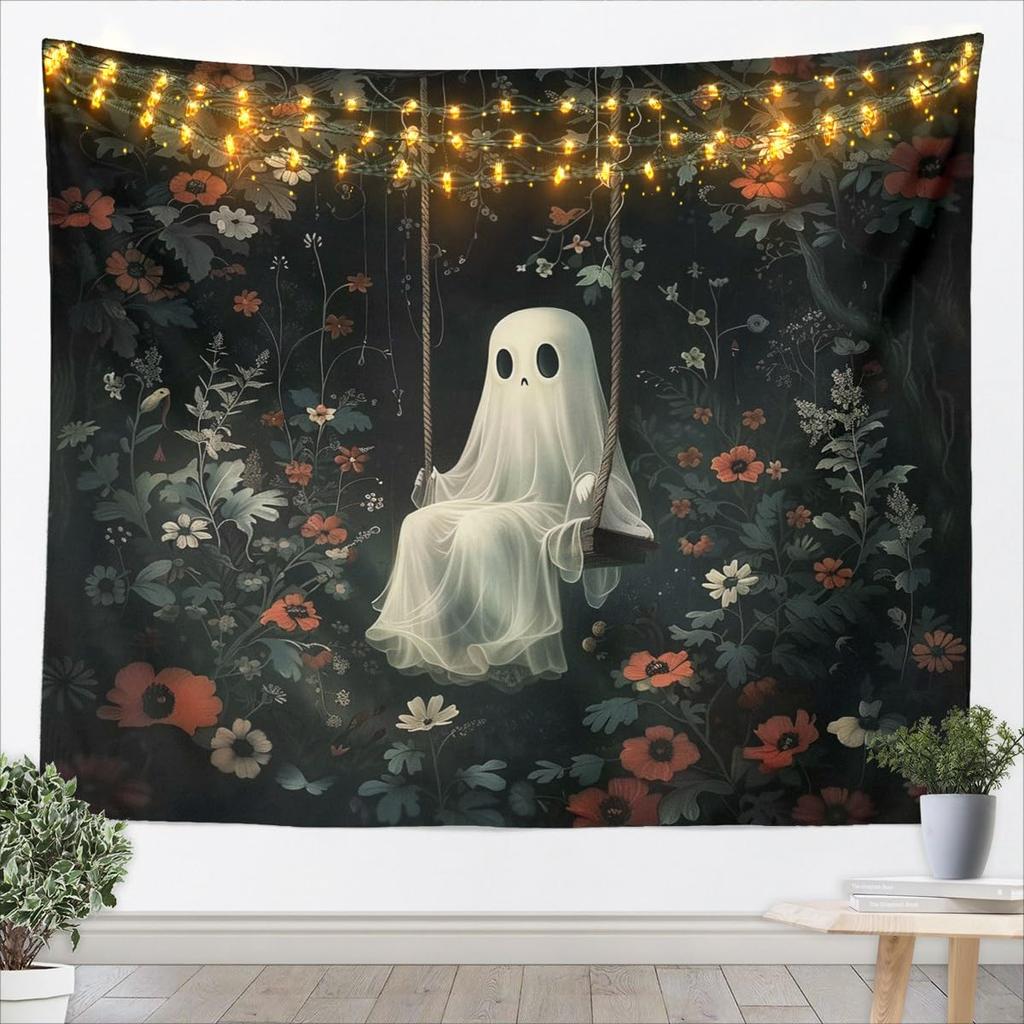 Chinese Dragon Kids Tapestry,Sakura Flowers Waterfall Natural Wall Tapestries,Girls Boys Room Decor,Cherry Blossom Lake Romantic