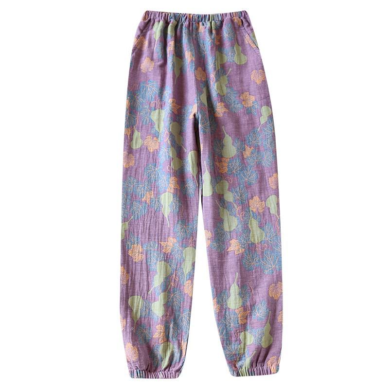 Women's Summer Cotton Mosquito-Proof Gauze Sleep Pants