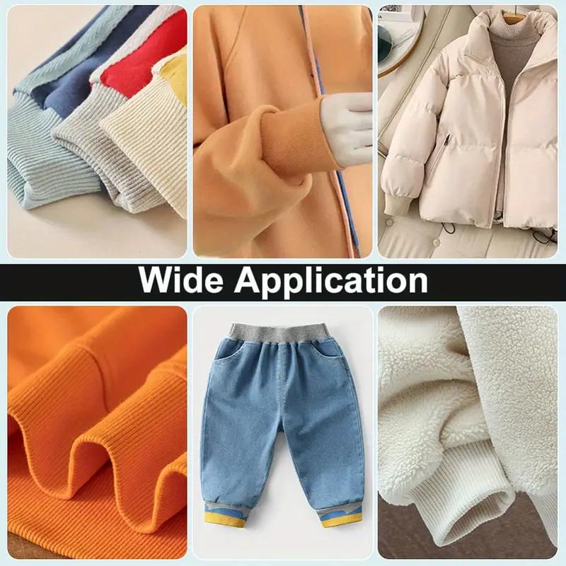 20x120cm High Stretch Baseball Clothes Knitted Rib Cuff Stretchy Fabric DIY Cuff Solid Uniforms 1PC