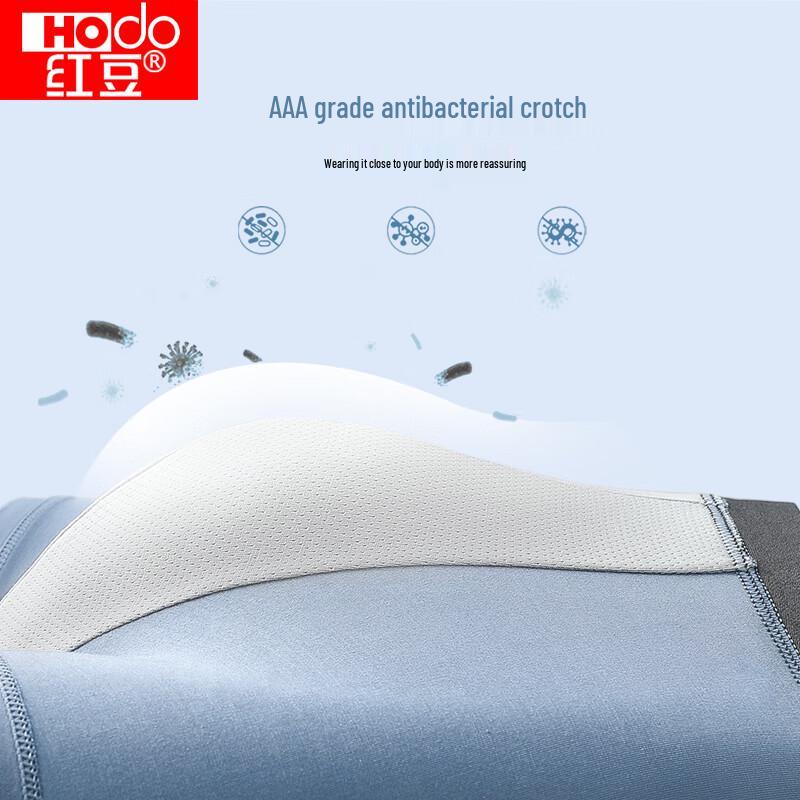 Hodo Men's Smooth Modal Antibacterial Boxer Briefs 3-Pack
