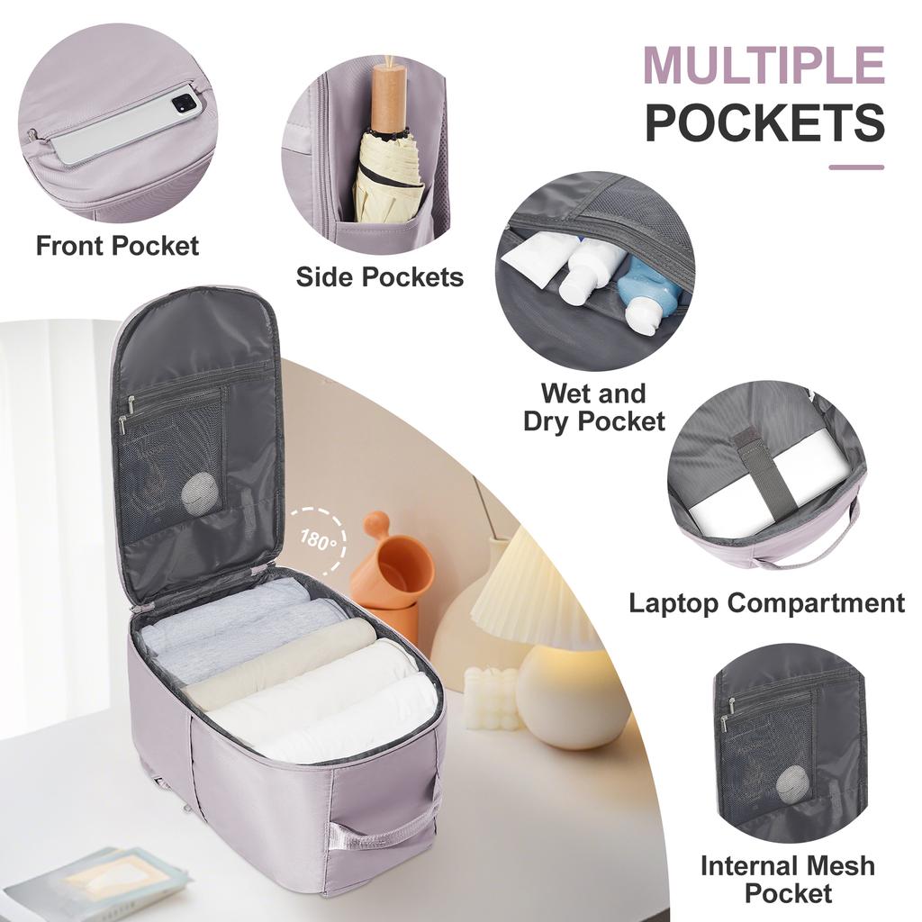 Under Seat Travel Backpack, Laptop Hand Luggage Travel Backpack Mochila Viaje Cabina Avion 40x20x25, Student School Backpack