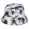 Unisex Coconut Tree Print Personality Bucket Hats Fishermen Caps Outdoor Casual Cap Sunscreen Hat