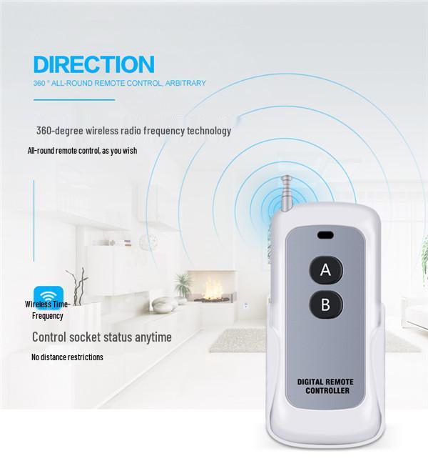 Wireless 220V Remote Control 3-Pin Socket