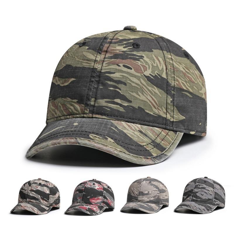 Camouflage Kappe mit kurzem Schirm, weiche Kappe, Baseballkappe für Herren und Damen, vielseitig, lässig, für draußen, kleine Schirmmütze, Retro Mode