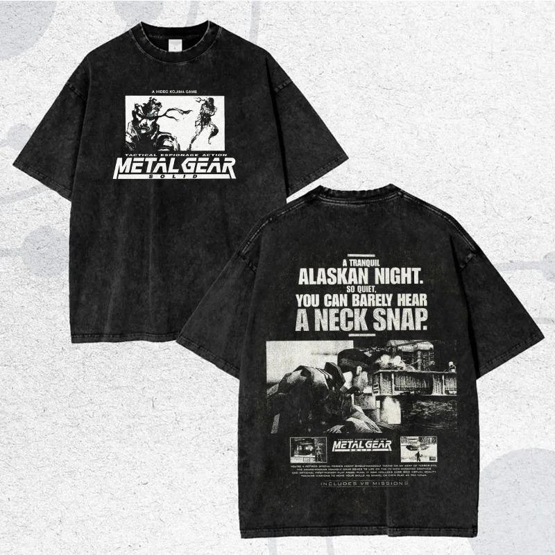 Vintage Washed Shirt Retro Street Graphic Summer Mens and Womens washed Tshirt M