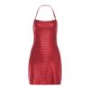 Europe, America 2026 autumn Christmas new Spice Girl sexy square collar backless sleeveless temperament neck dress