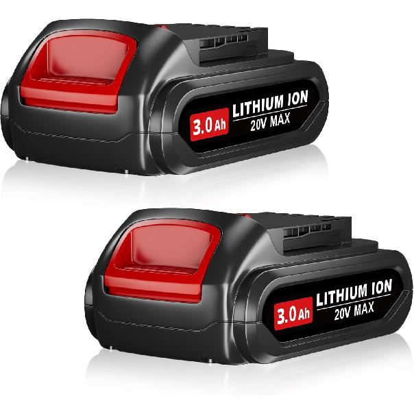 

FERRYBOAT 2Pack 3.0Ah DCB201 Replacement for Dewalt 20V Battery Lithium-ion Compatible with 20V Max Dewalt Batteries DCB207 DCB206 DCB203 DCB204