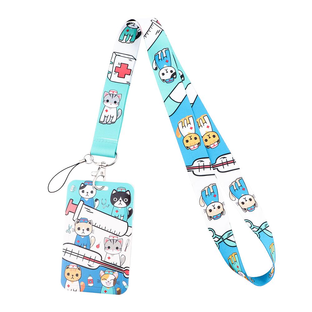 Medical signs Credential Holder Keychains Neck Lanyard For Pass Card Credit Card Holder Keychain Straps Mobile Phone Wholesale