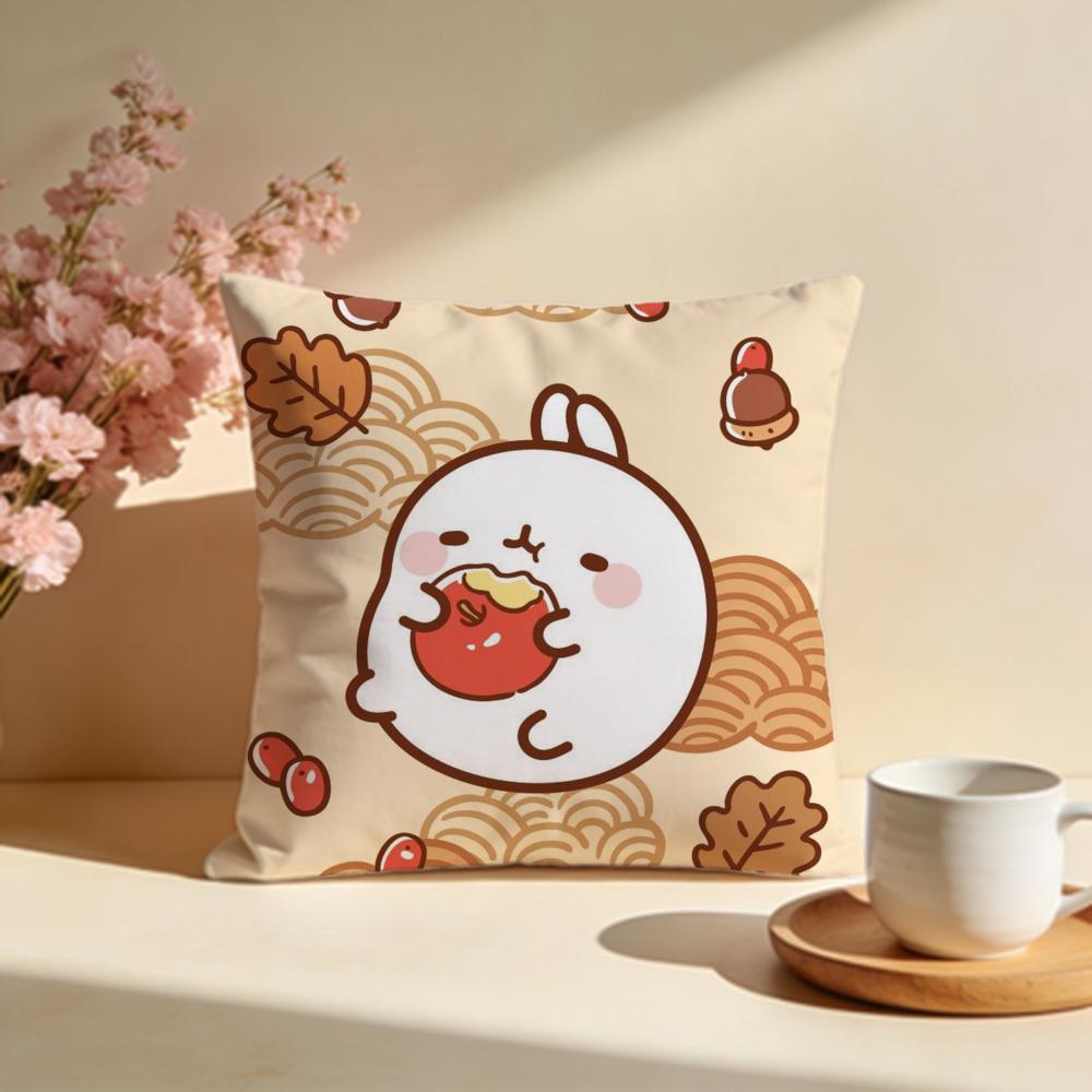 Popular MMolangable Cushion Cover Stylish Washable Pillow Cover Ideal for Couch Bedroom Car Decoration
