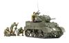 Tamiya 1/35 Military Miniature Series No. 313 U.S. Army Light Tank M5A1 Hedgehog Pursuit Set with 4 Figures, Plastic Model Kit 35313