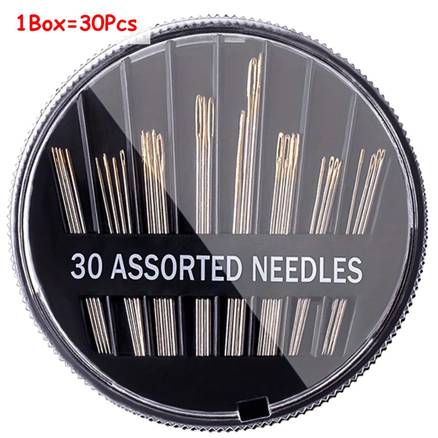 

1/3/5 Boxes Mixed Size Hand Sewing Needles - Golden Eye Stitching Needles with Case Portable Needle Kit for Sewing Enthusiasts