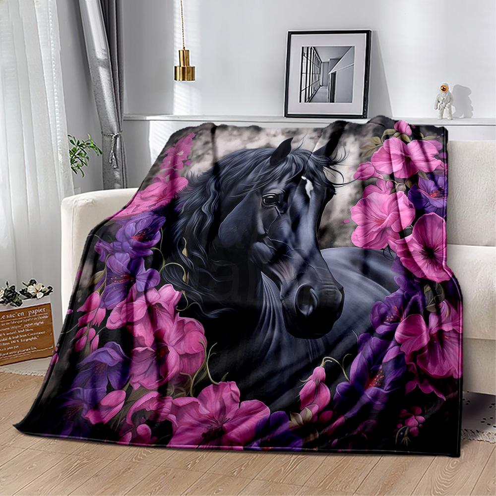 Horse Blanket Ultra-Soft Perfect for Seaside Bedding Chair for All Occasions Stylish Decor Gifts For Family Or Friends