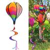 Outdoor Hot Air Balloon Wind Spinner Rainbow Hanging Wind Twister Windmill Garden Yard Home Festival Celebration Balloon Decor