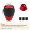 5 Speed Car Gear Shift Knob Leather Aluminium Universal Knob Shift Head With M8 M10 M12 Adapter Shift Lever Gear Level
