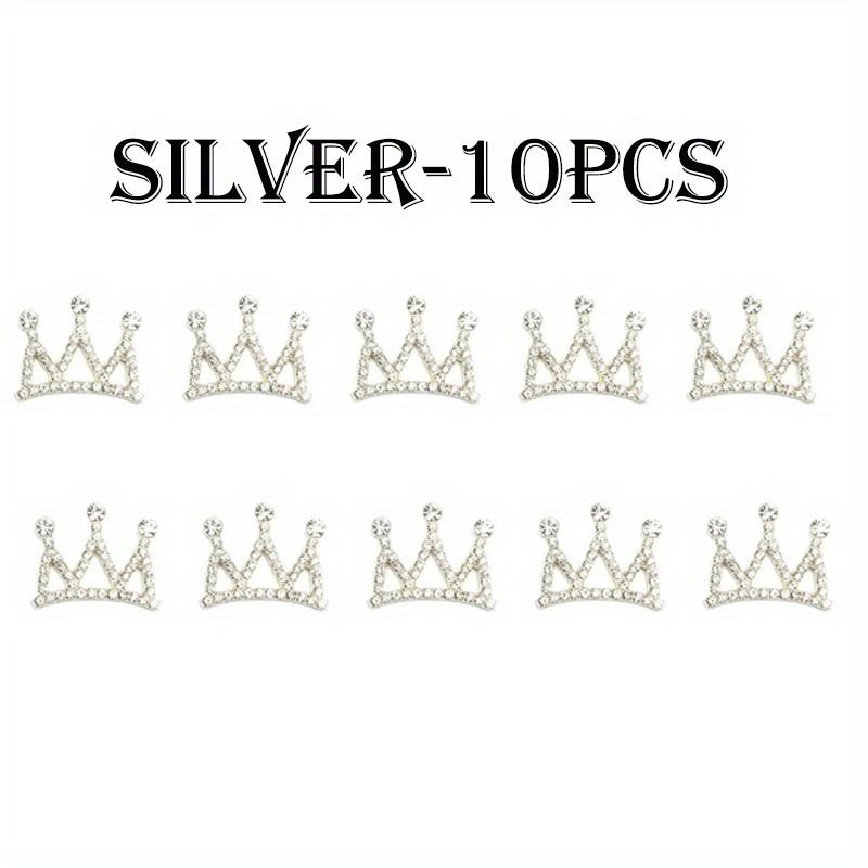 

10 шт. Стразы в форме короны - Аксессуар для изготовления ювелирных изделий - Украшение в форме короны с плоской задней частью