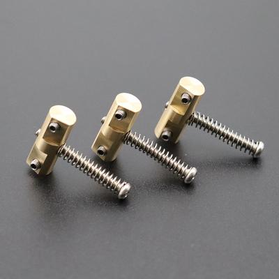 3 Stuks Wilkinson Gecompenseerde Vintage Messing Brugzadeljes Gitaarbrug Accessoires Voor Fd Tl Gitaar