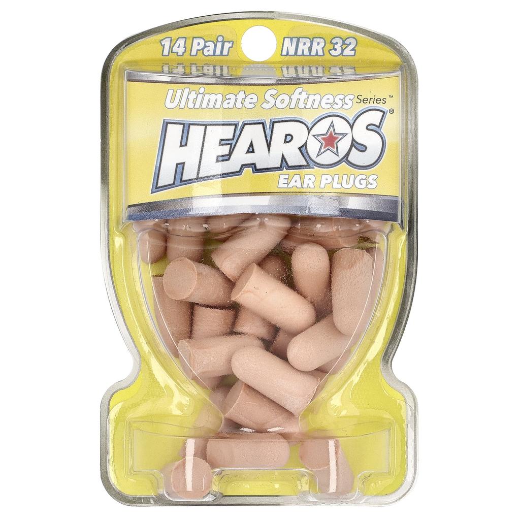 Ultimate Softness Series™ Earplugs, Yellow, Nrr 32, 14 Pairs