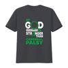 My God Is Stronger Than Cerebral Palsy Awareness Ribbon T Shirt vintage Washed Casual Unisex Top For Everyday Wear Comfortable