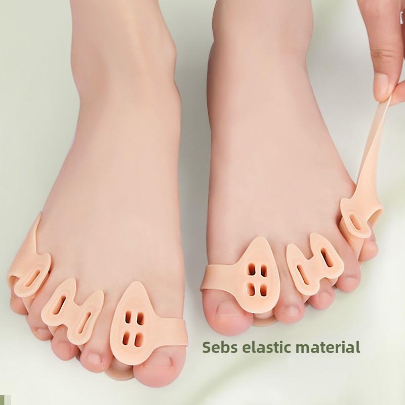 Five-hole Toe Splitter, Thickened Pedicle Shock Absorption and Pressure Relief Arch Massage Half-yard Pad, Hallux Valgus Arch Orthopedic Cover