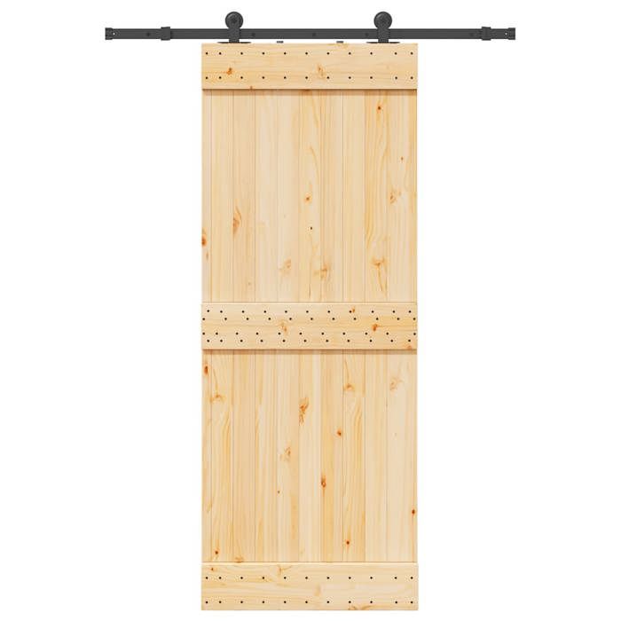 VidaXL Porte coulissante et kit de quincaillerie 80x210 cm pin massif 3332665