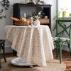 Round Tablecloth 59Inch Cotton Table Cloth Decorative Table Cover for Kitchen Dining Table Buffet Parties and Camping