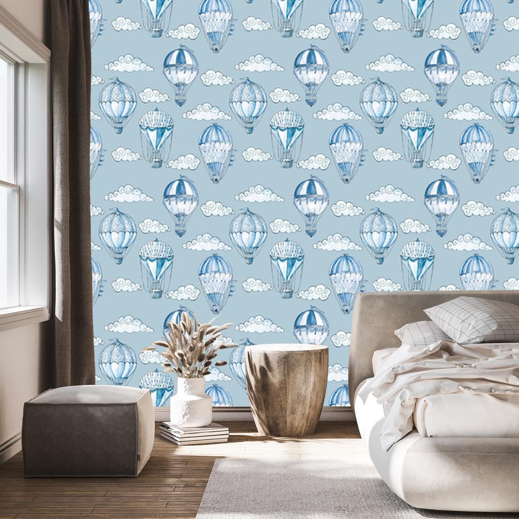 Balloons and Clouds Wallpaper for Living Room and Bedroom 50x1000
