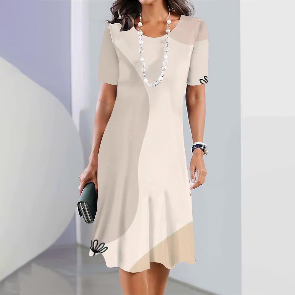 New Geometric Curve Graphic Printing Women's Dresses Elegant Dresses Summer Dresses Plus Size Women's Fashion Clothing