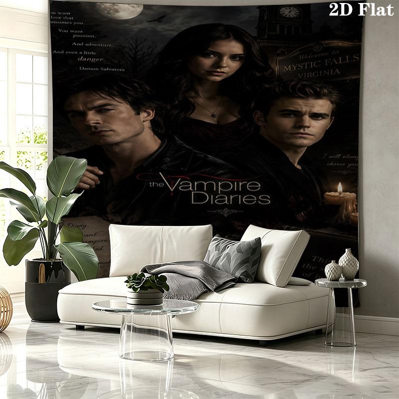 The Vampire Wall Tapestry Aesthetic Wall Hanging Printed Fabric Blanket Decorative Tapestries for Bedroom Living Room Home Decor