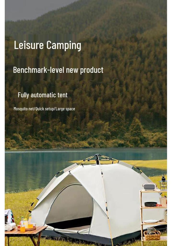 Portable Fully Automatic Quick-Open Camping Tent with Sun Protection and Rainproof Features