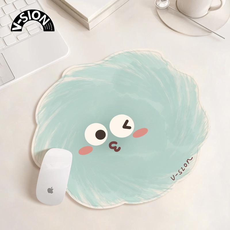 

Stylish Irregular Coal Mouse Pad with Wrist Support for Girls - Portable Office Desk Mat