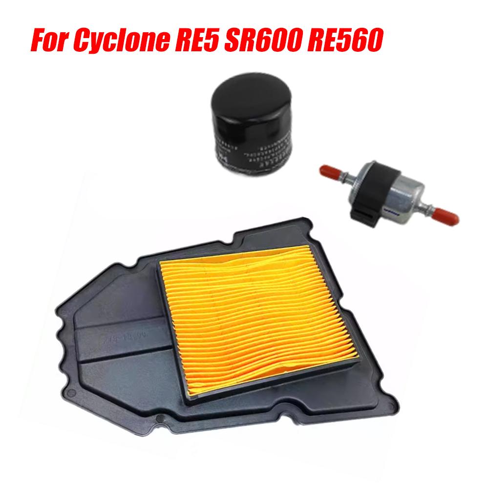 Motorcycle Air Filter Intake Cleaner Air Element Cleaner Oil Filter Fuel Filter For Cyclone RE5 SR600 RE560